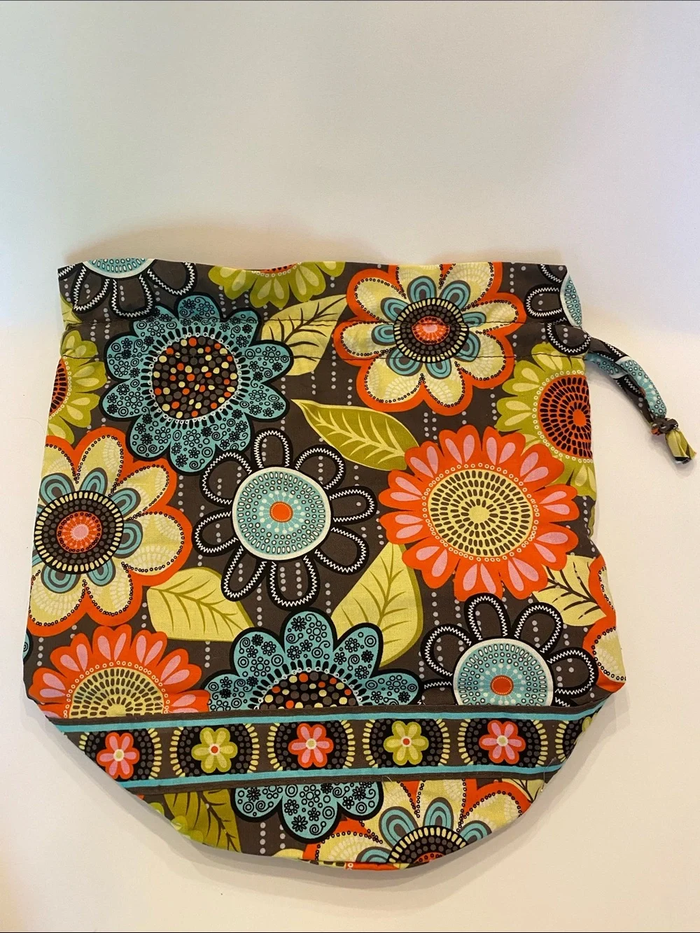 Vera Bradley Flower Shower Drawstring Cosmetic/Toiletry Bag